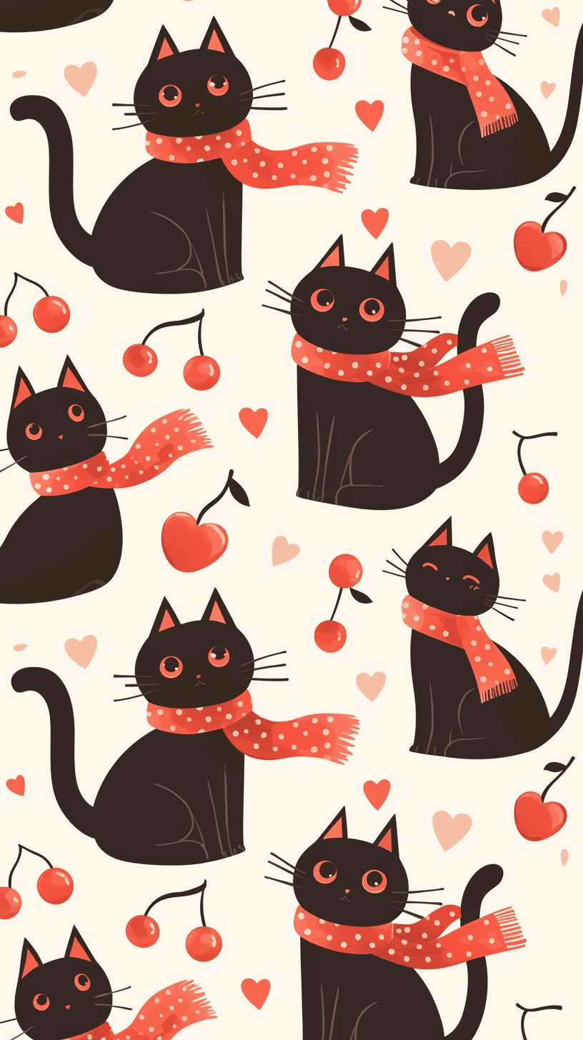 Cat Beats original repeating artwork