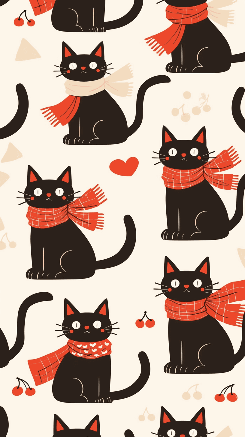 Cat Fair original repeating artwork
