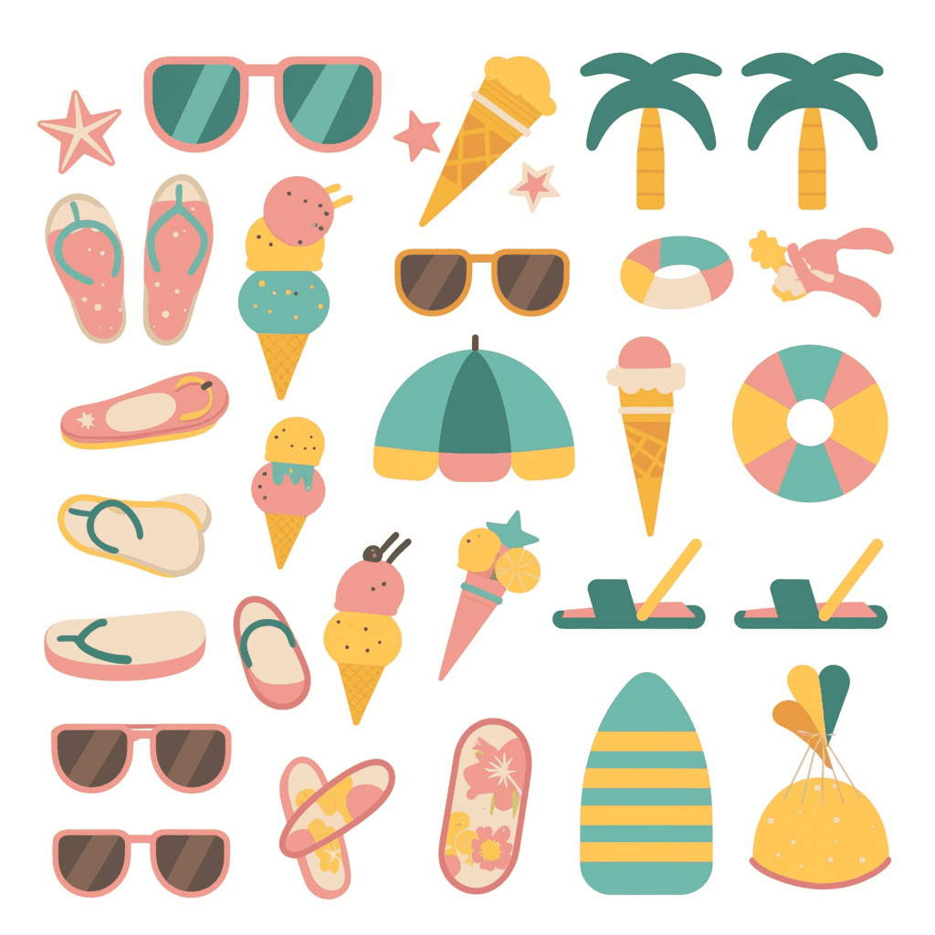 Seaside Duo original repeating artwork