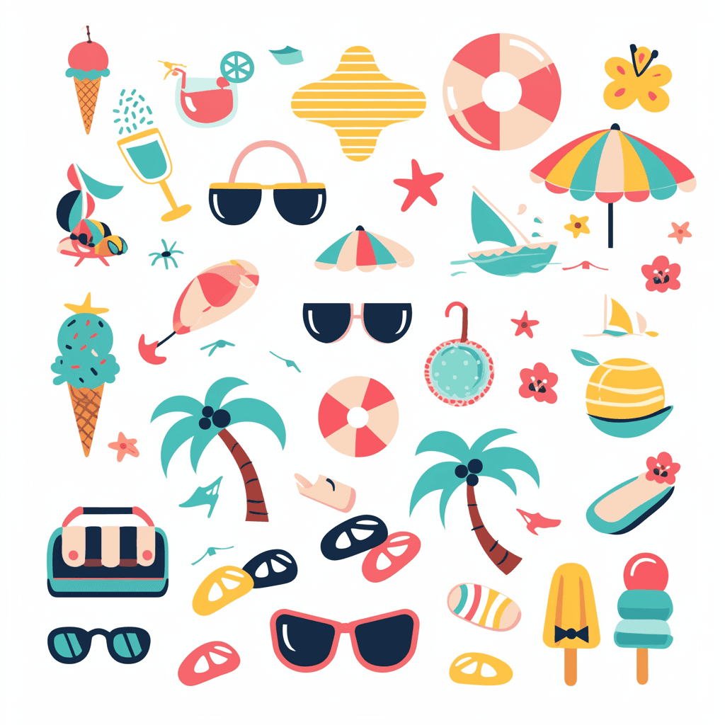 Seaside Flip original repeating artwork