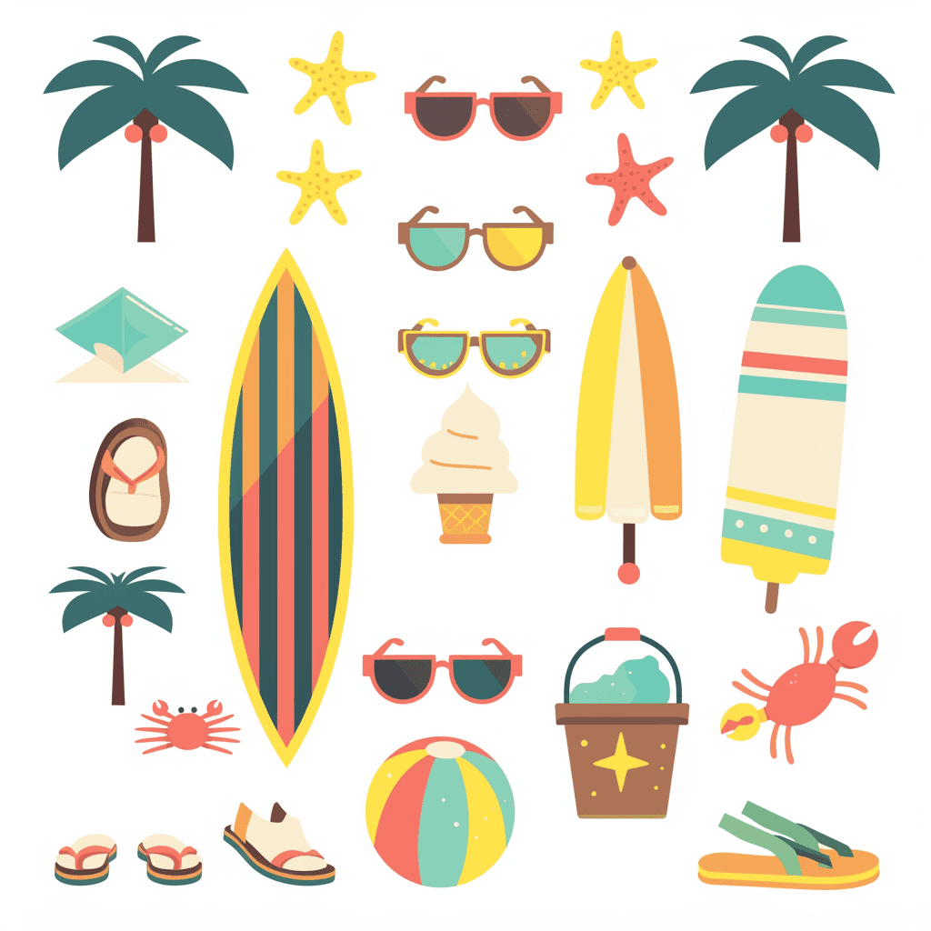 Seaside Sprint original repeating artwork