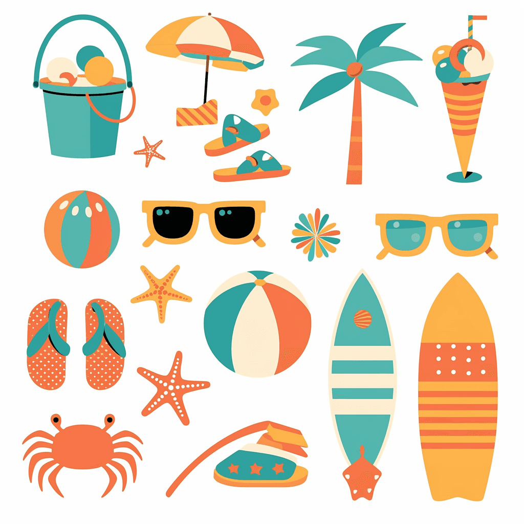 Seaside Rush original repeating artwork