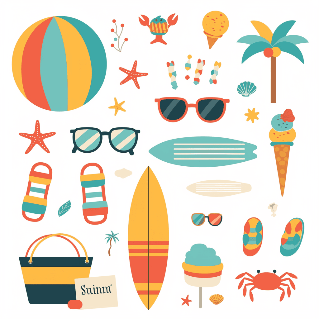 Seaside Dash original repeating artwork