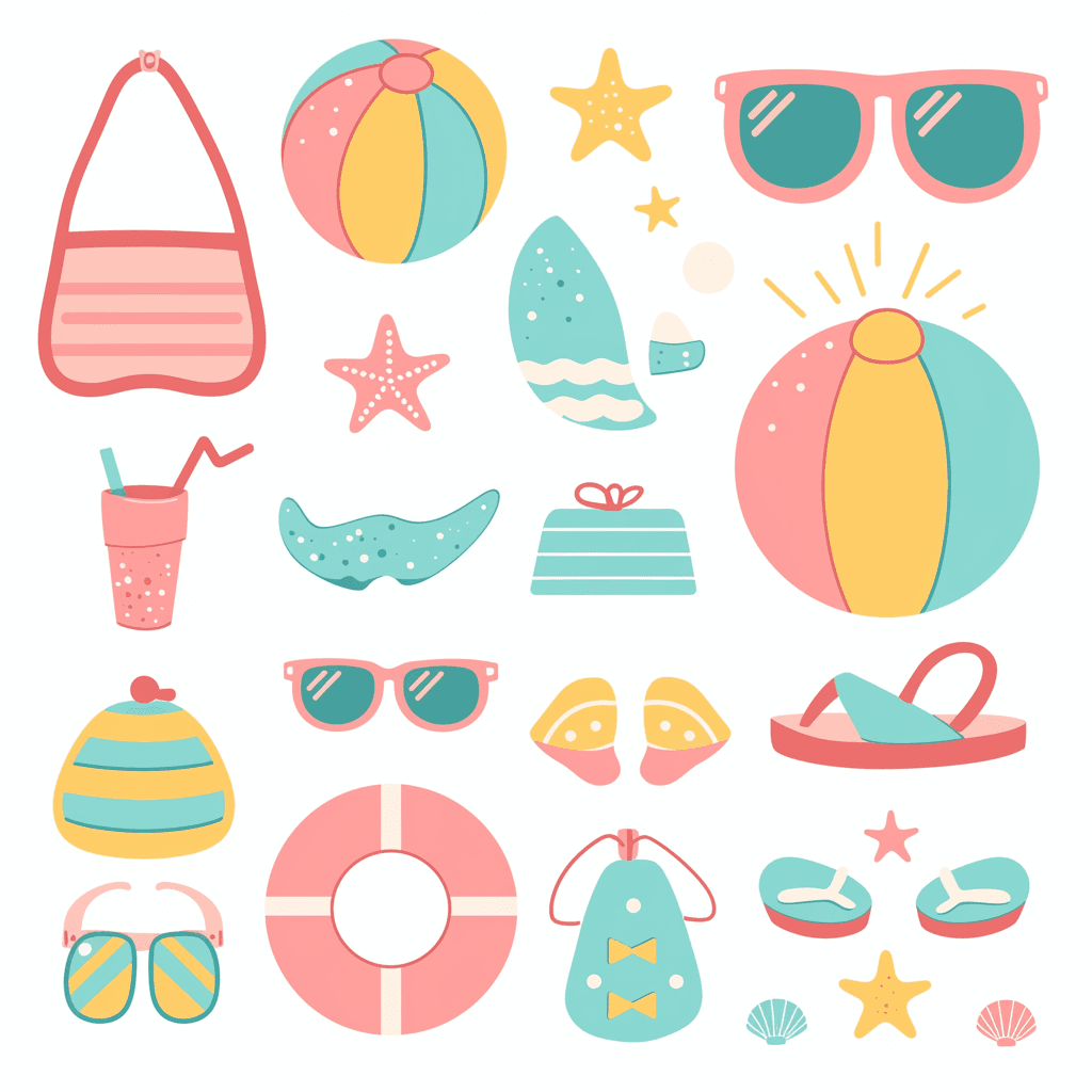 Seaside Bop original repeating artwork