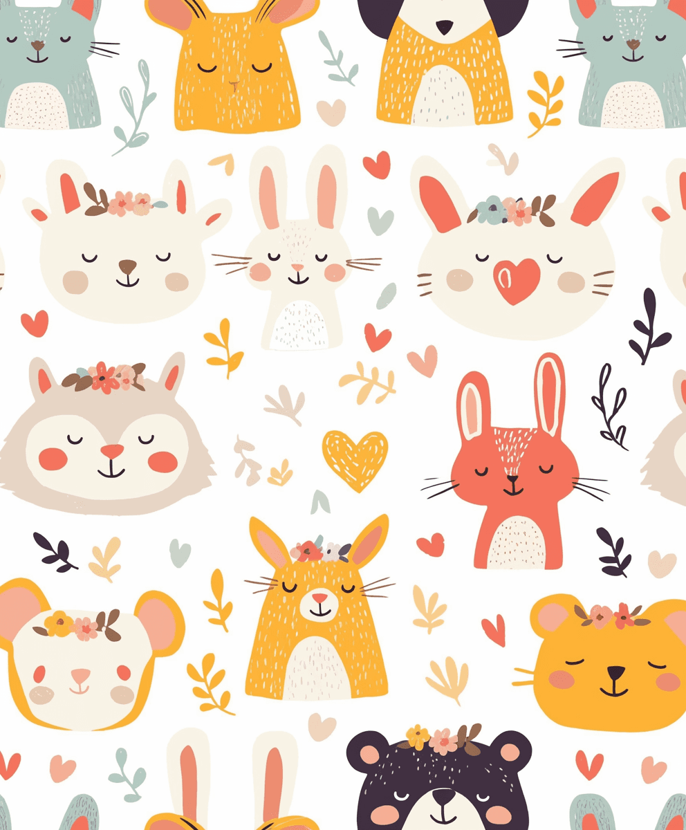 Animals Fizz original repeating artwork