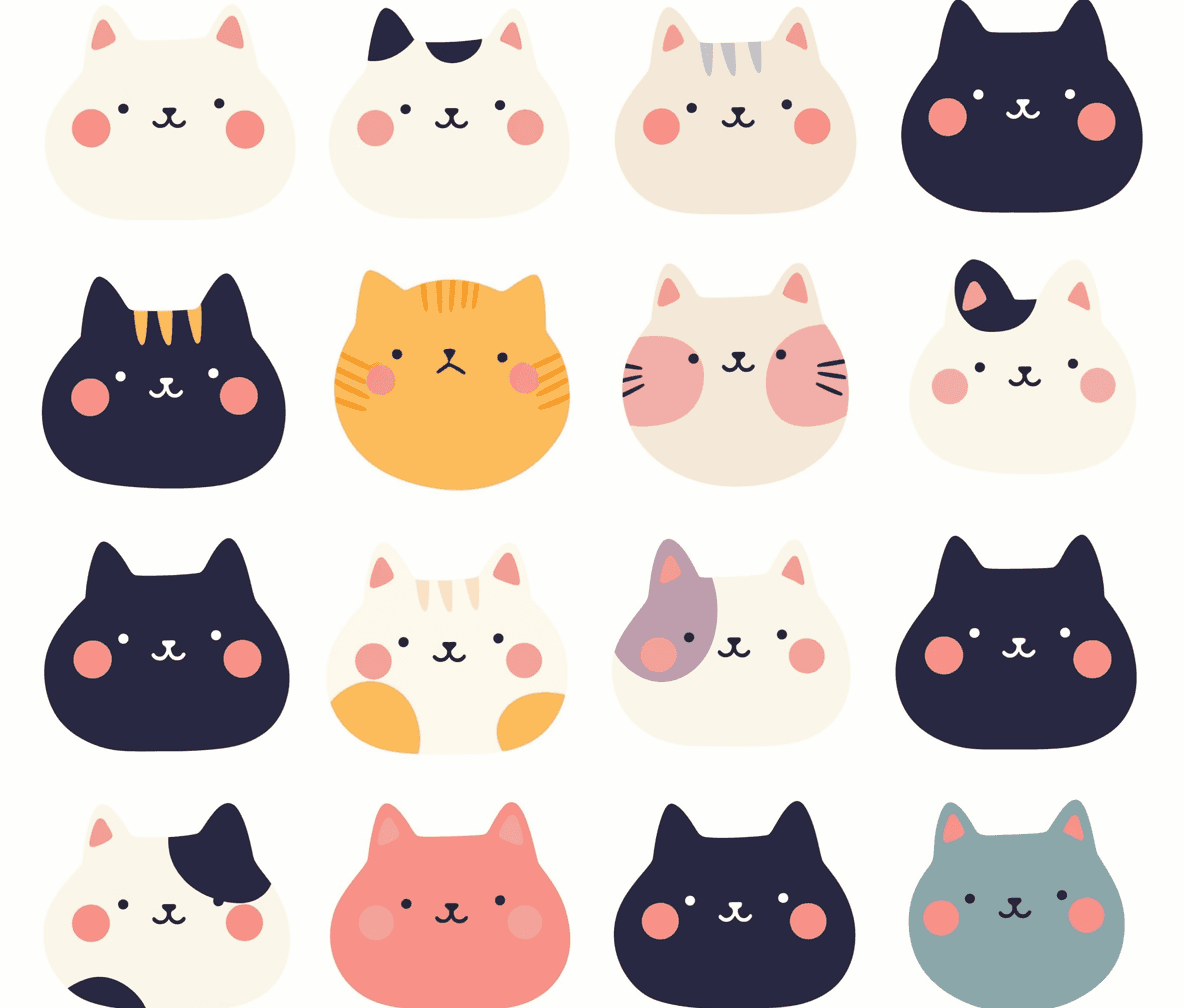 Cat 371 original repeating artwork