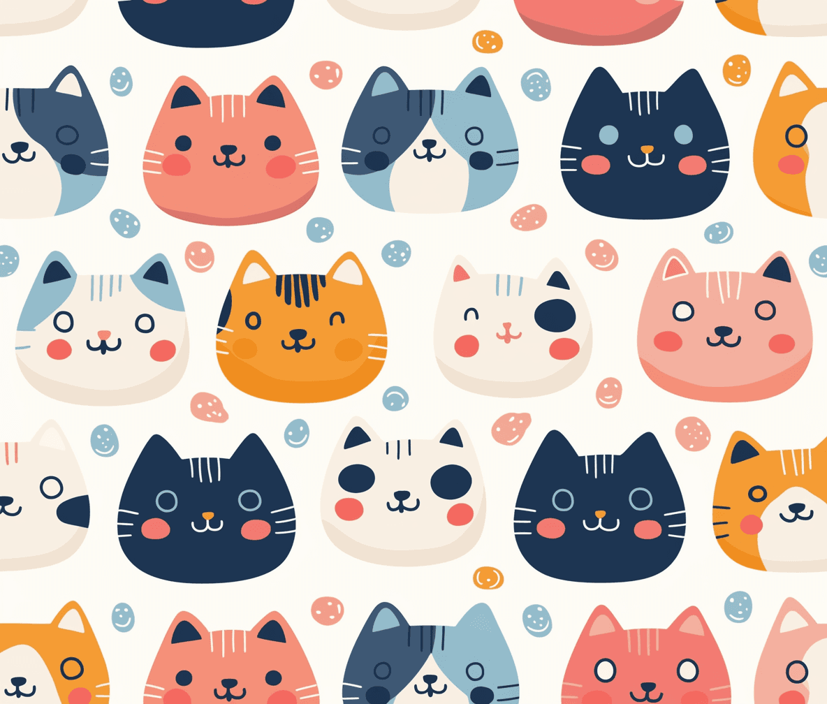 Cat 235 original repeating artwork