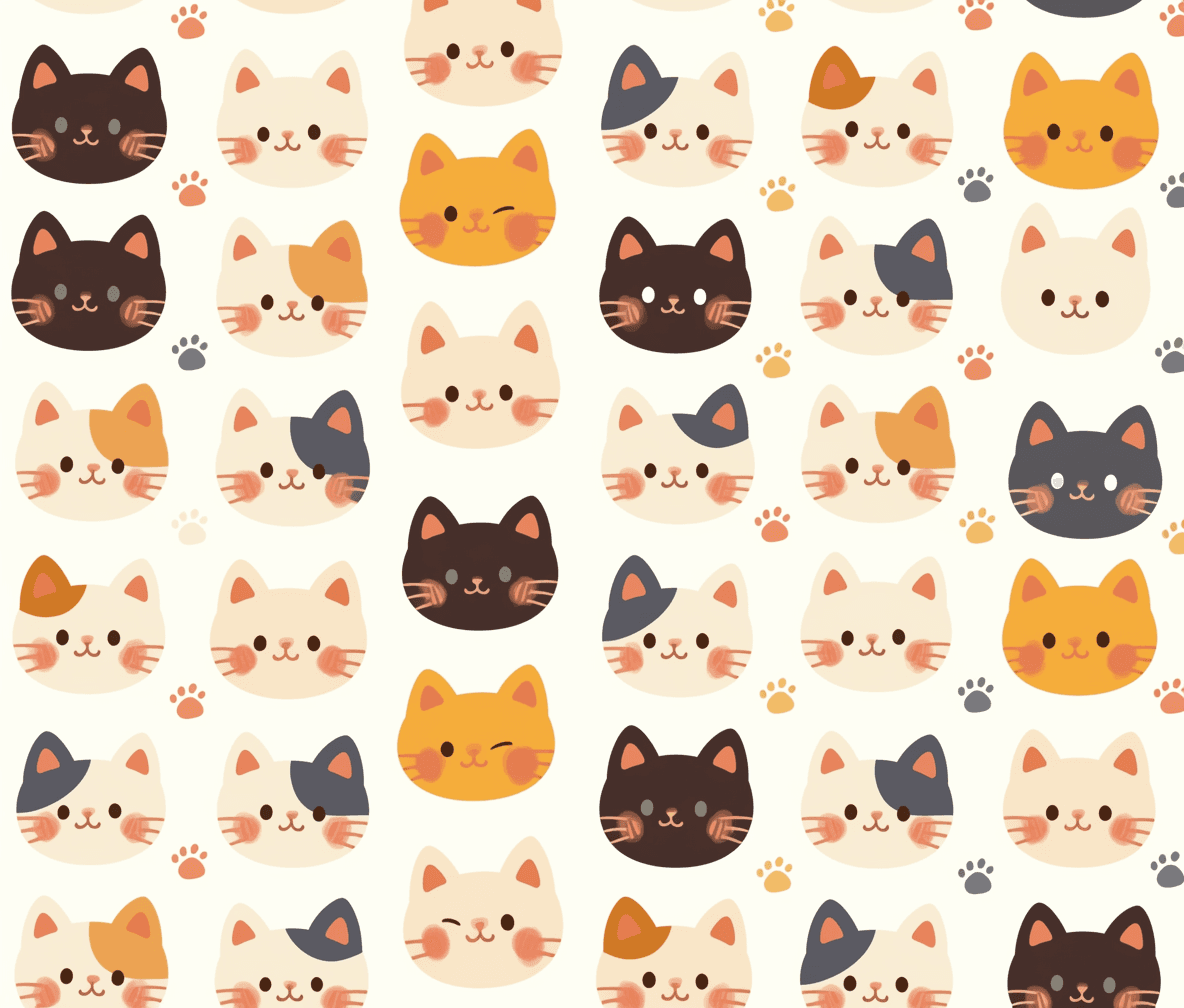Cat 257 original repeating artwork