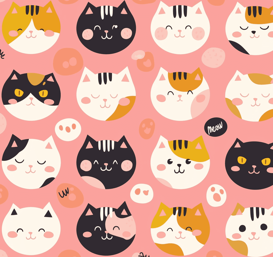 Cat 015 original repeating artwork