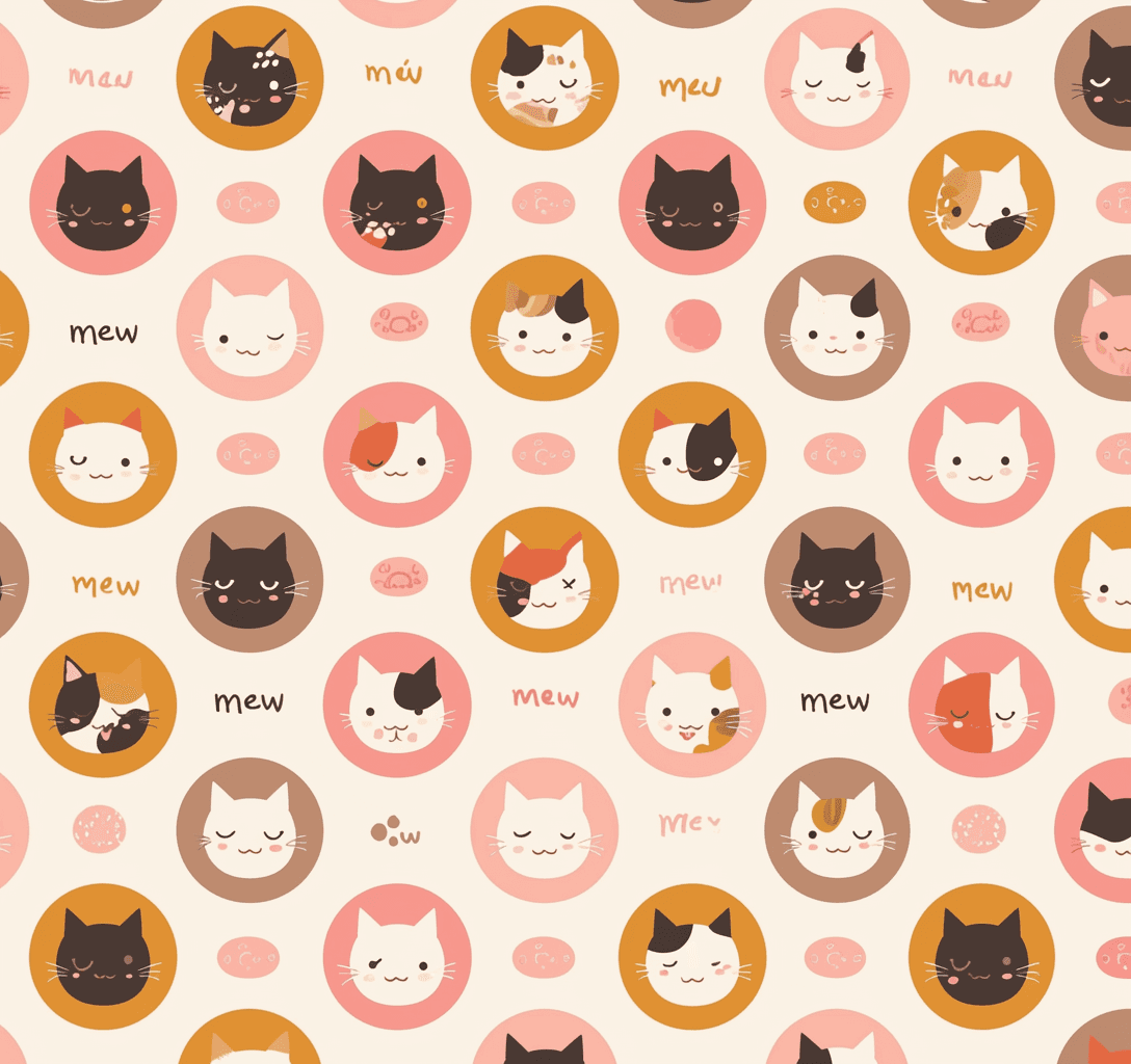 Cat 357 original repeating artwork
