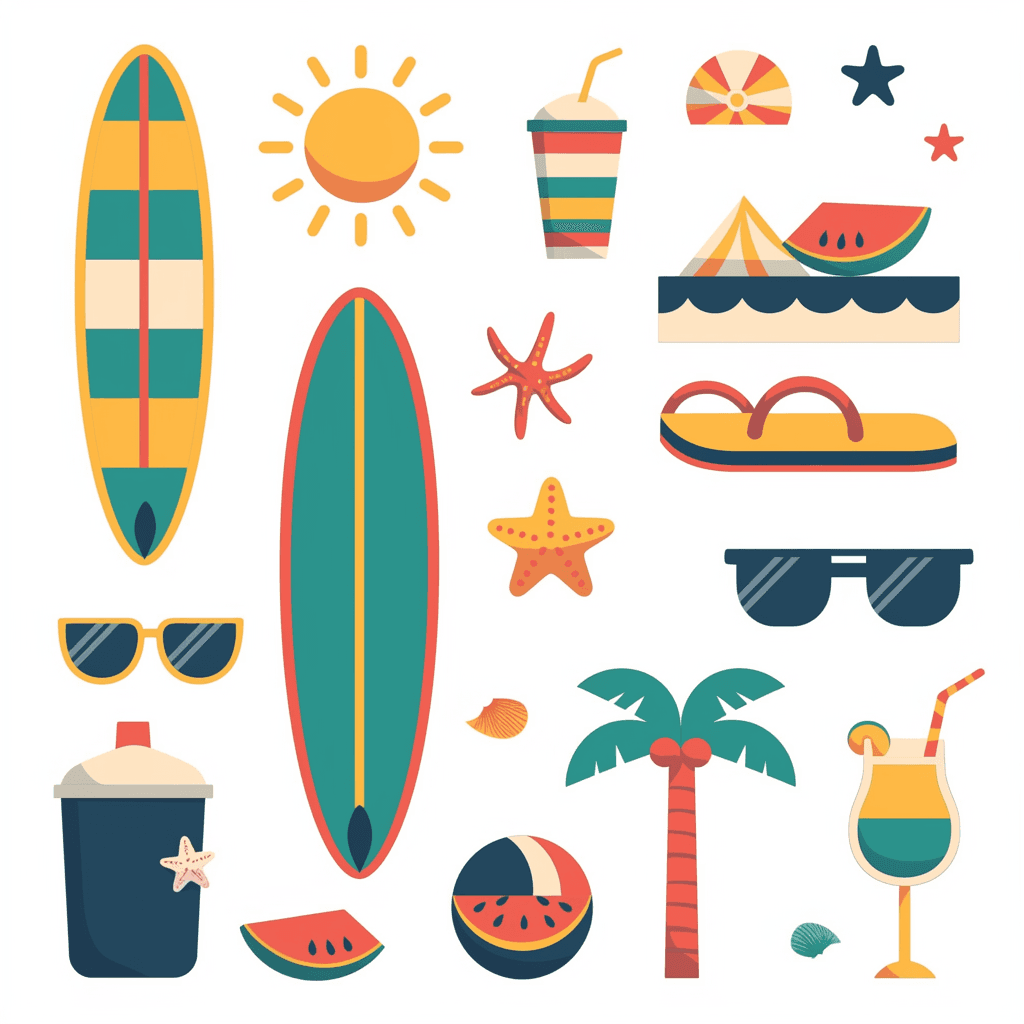 Seaside Carnival original repeating artwork