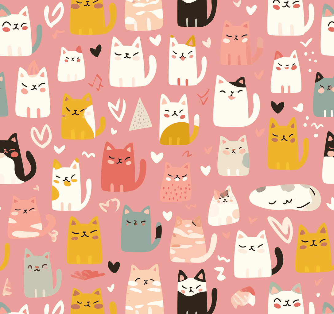 Cat 247 original repeating artwork