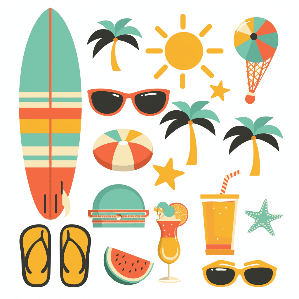 Seaside Picnic original repeating artwork