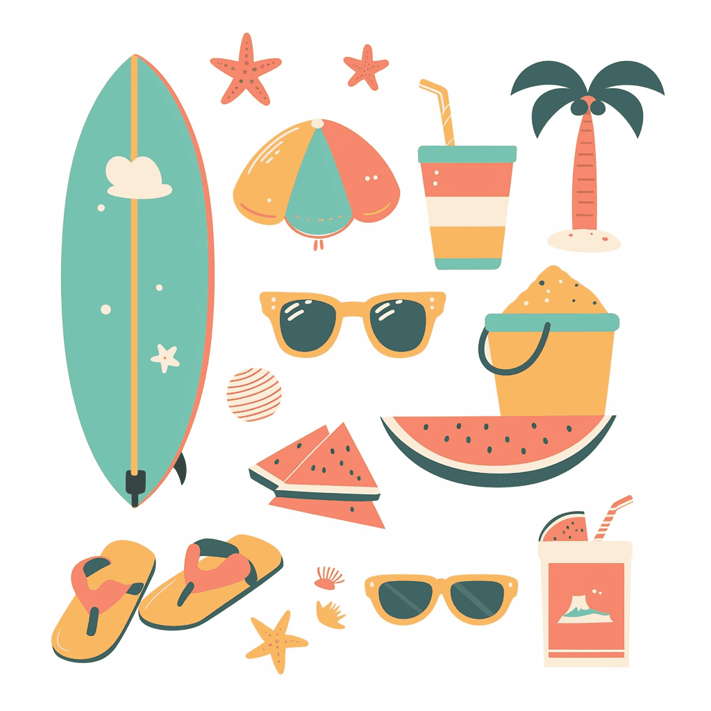 Seaside Groove original repeating artwork