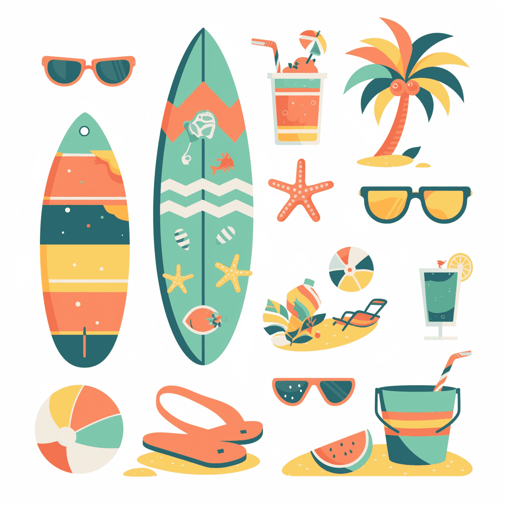 Seaside Show original repeating artwork