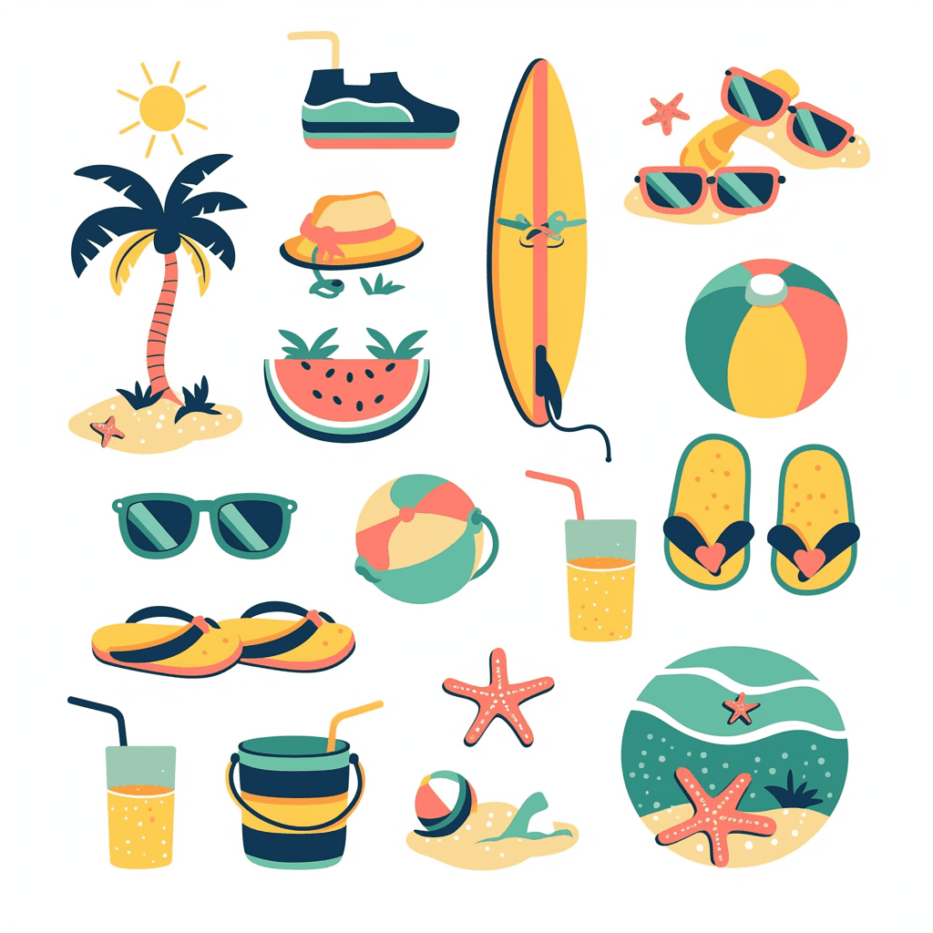 Seaside Parade original repeating artwork