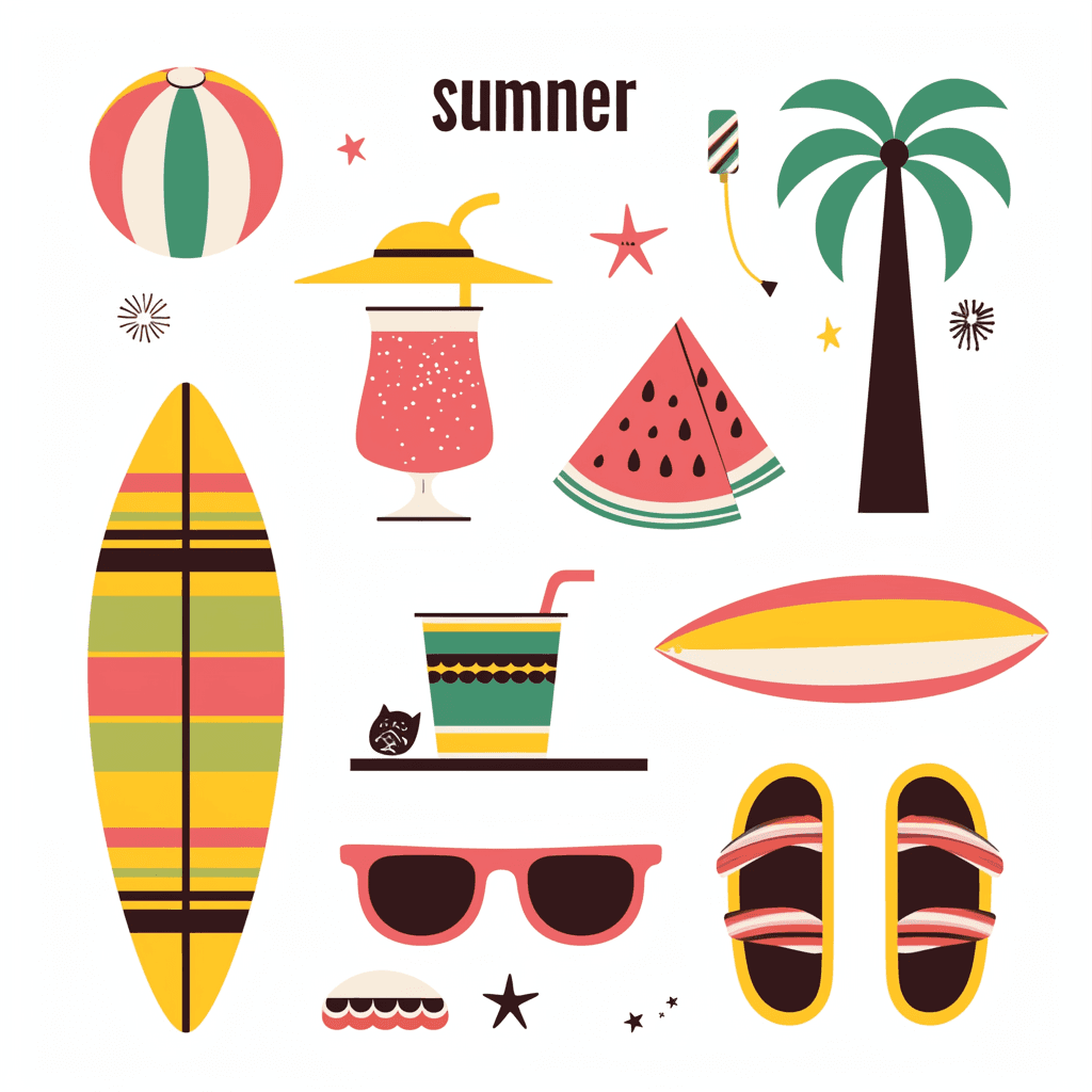 Seaside Gang original repeating artwork