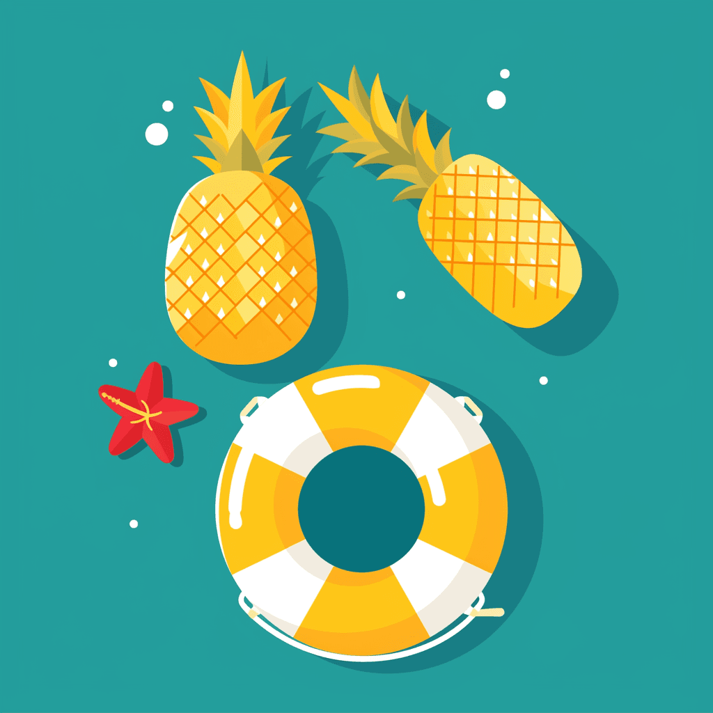 Pineapple Fair original repeating artwork