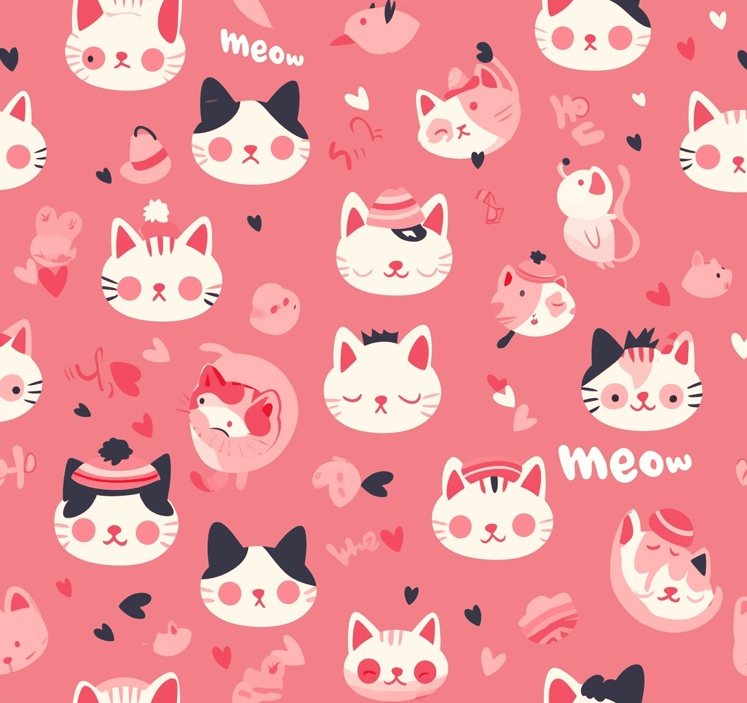 Cat 277 original repeating artwork