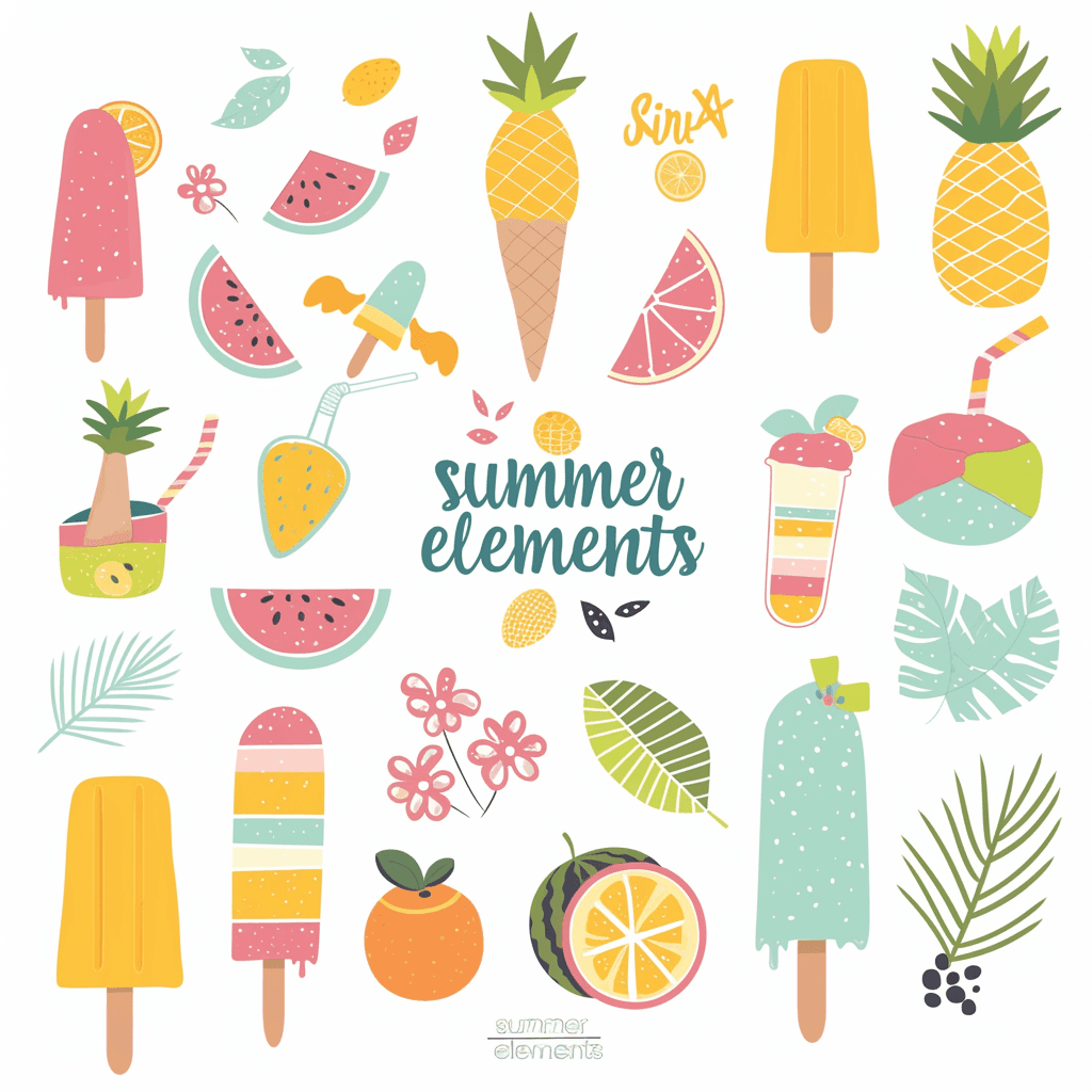 Popsicle Pals original repeating artwork
