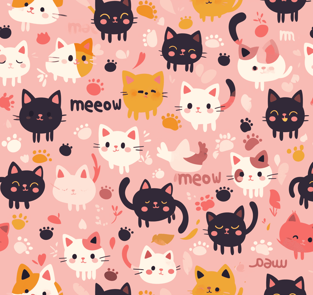 Cat 384 original repeating artwork
