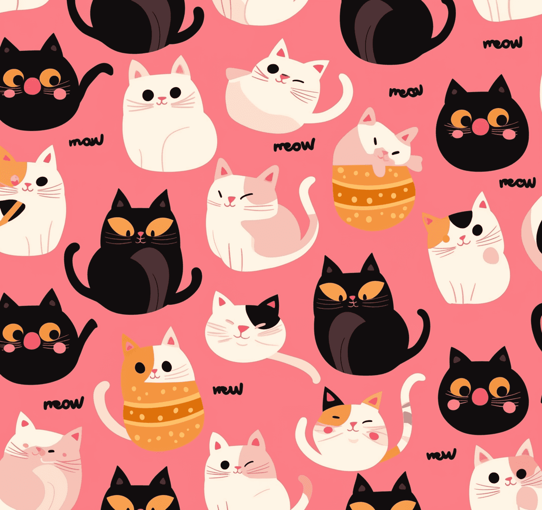 Cat 338 original repeating artwork