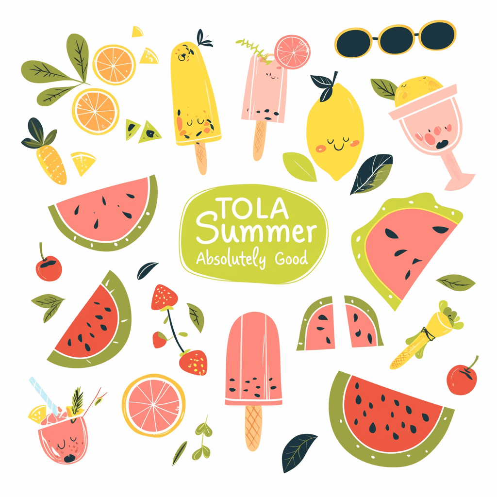 Popsicle Squad original repeating artwork
