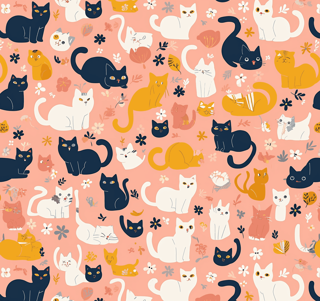 Cat 425 original repeating artwork