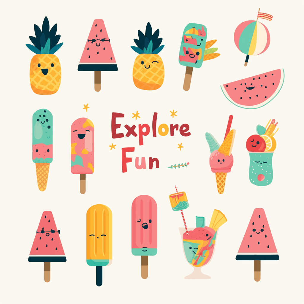 Popsicle Crew original repeating artwork