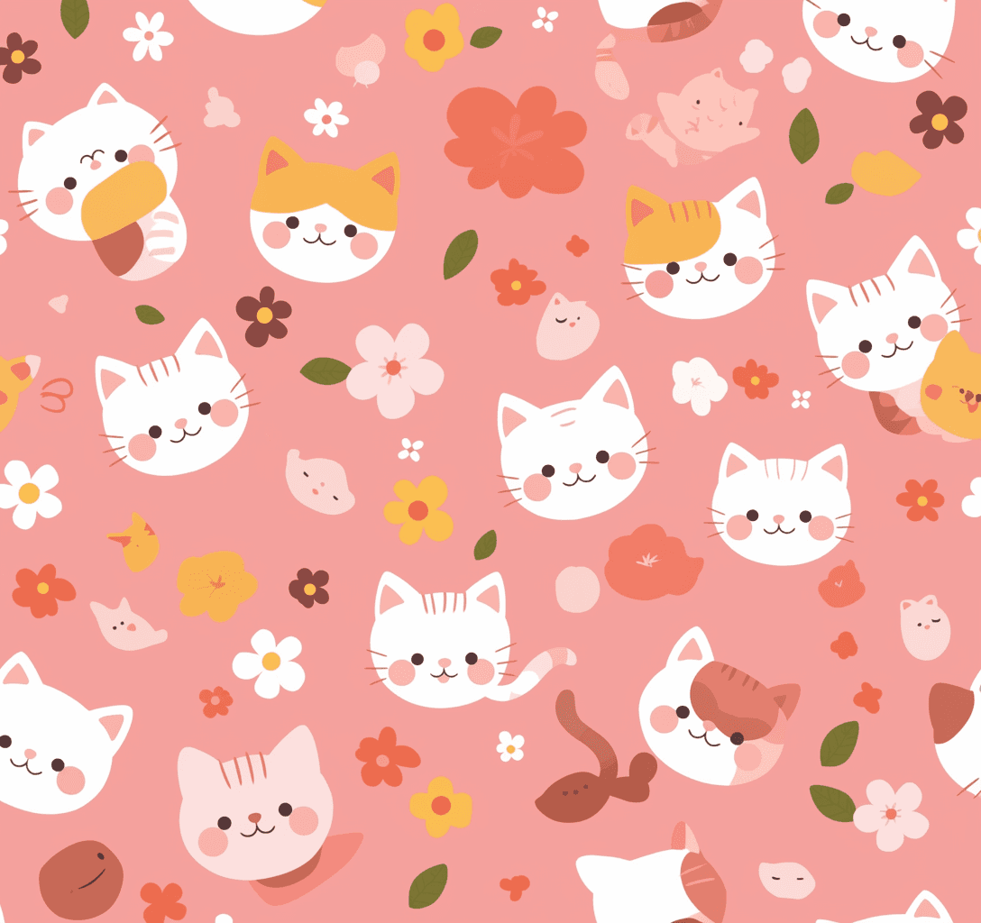 Cat 264 original repeating artwork