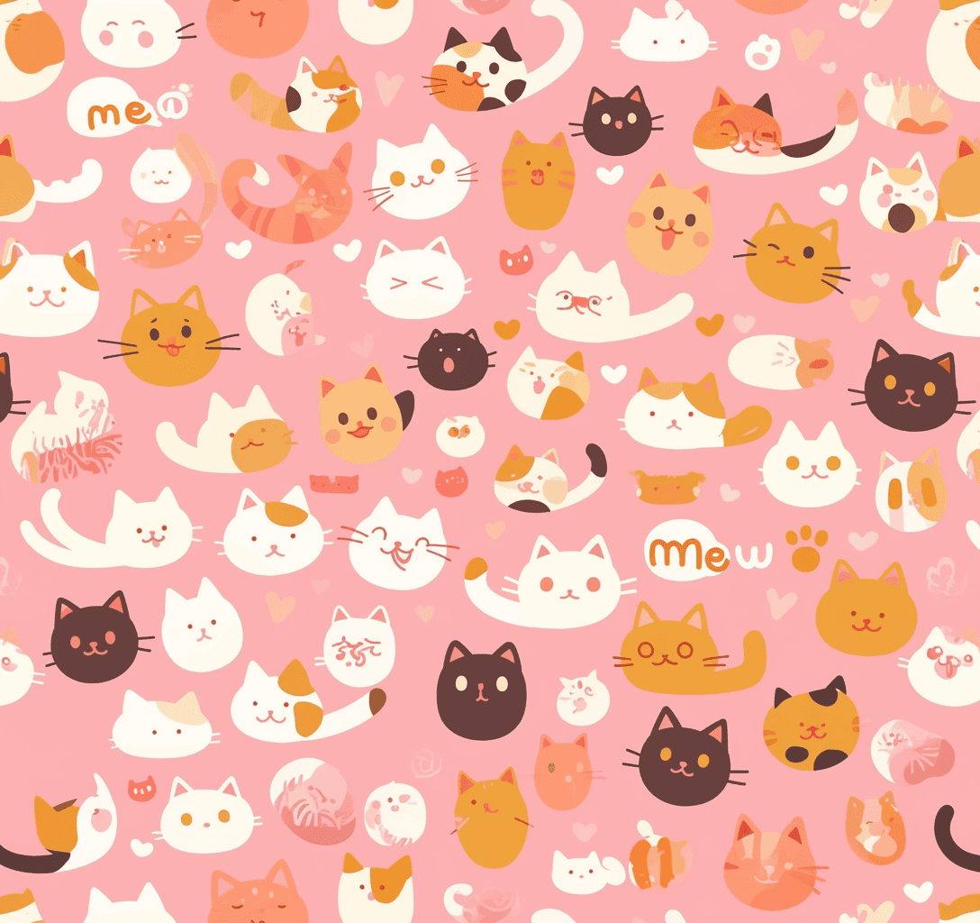 Cat 321 original repeating artwork