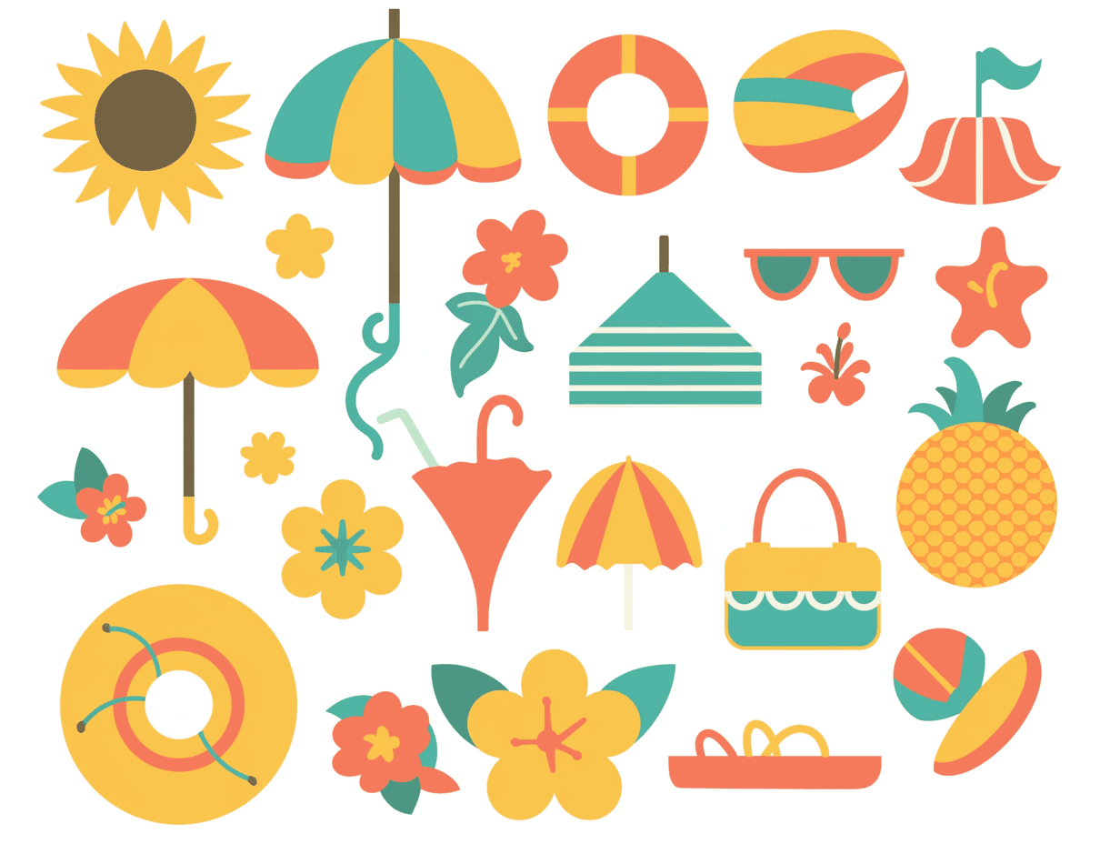 Seaside Club original repeating artwork