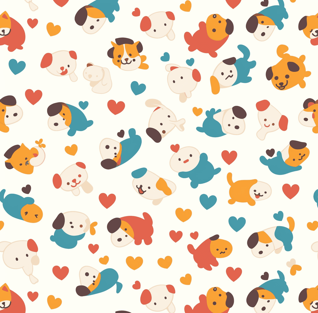 Dog Glow original repeating artwork