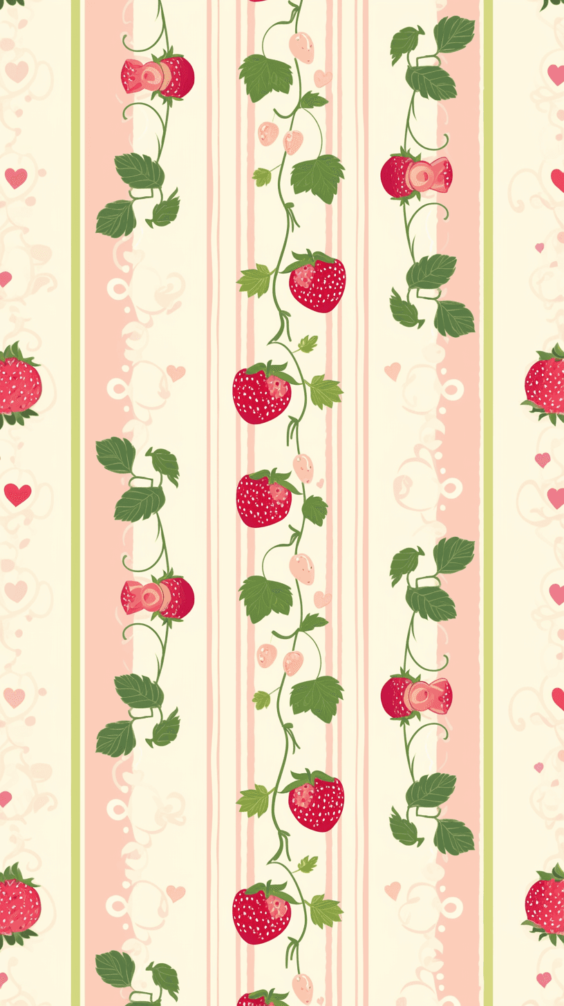 Strawberry Grow original repeating artwork