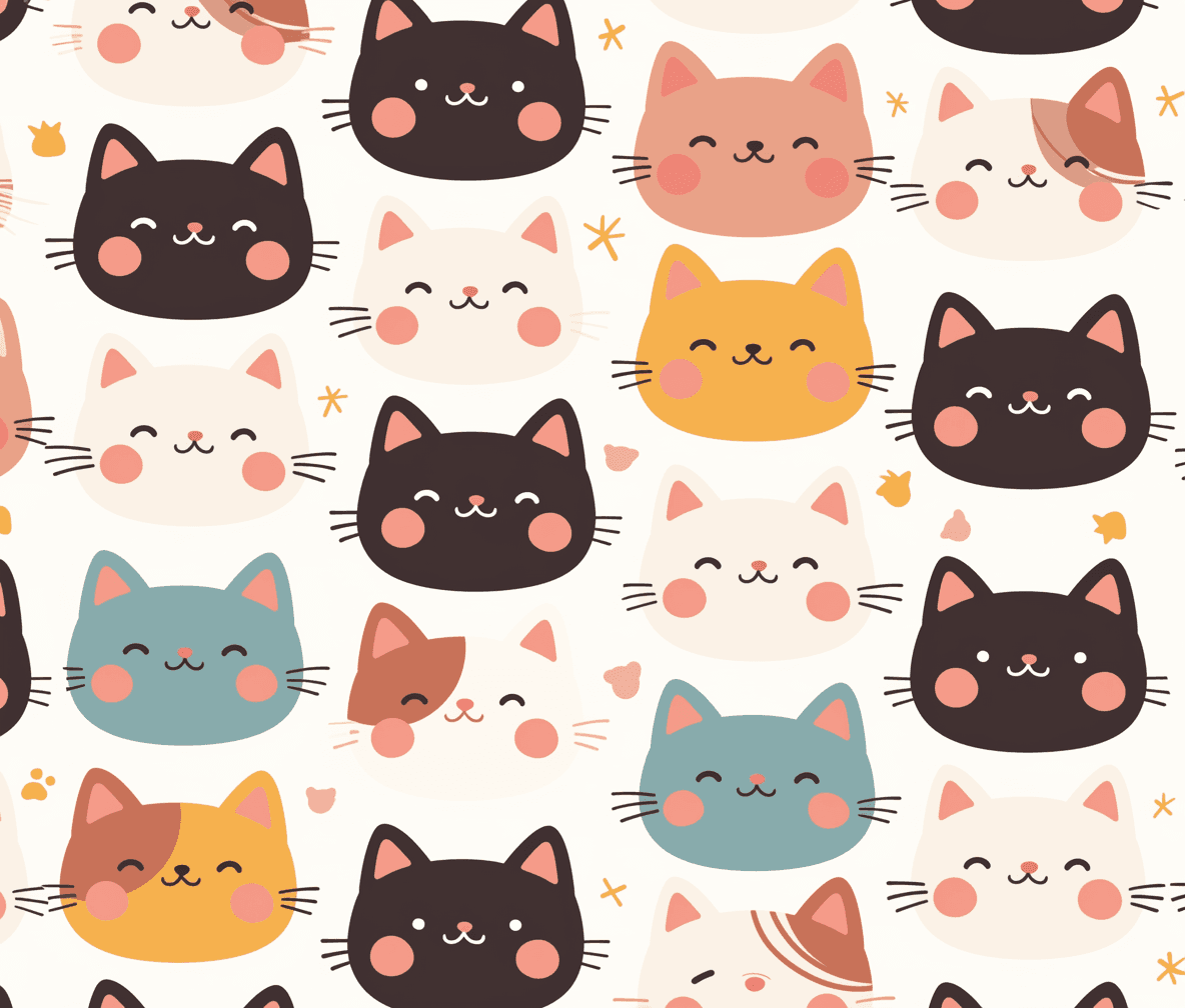 Cat 075 original repeating artwork