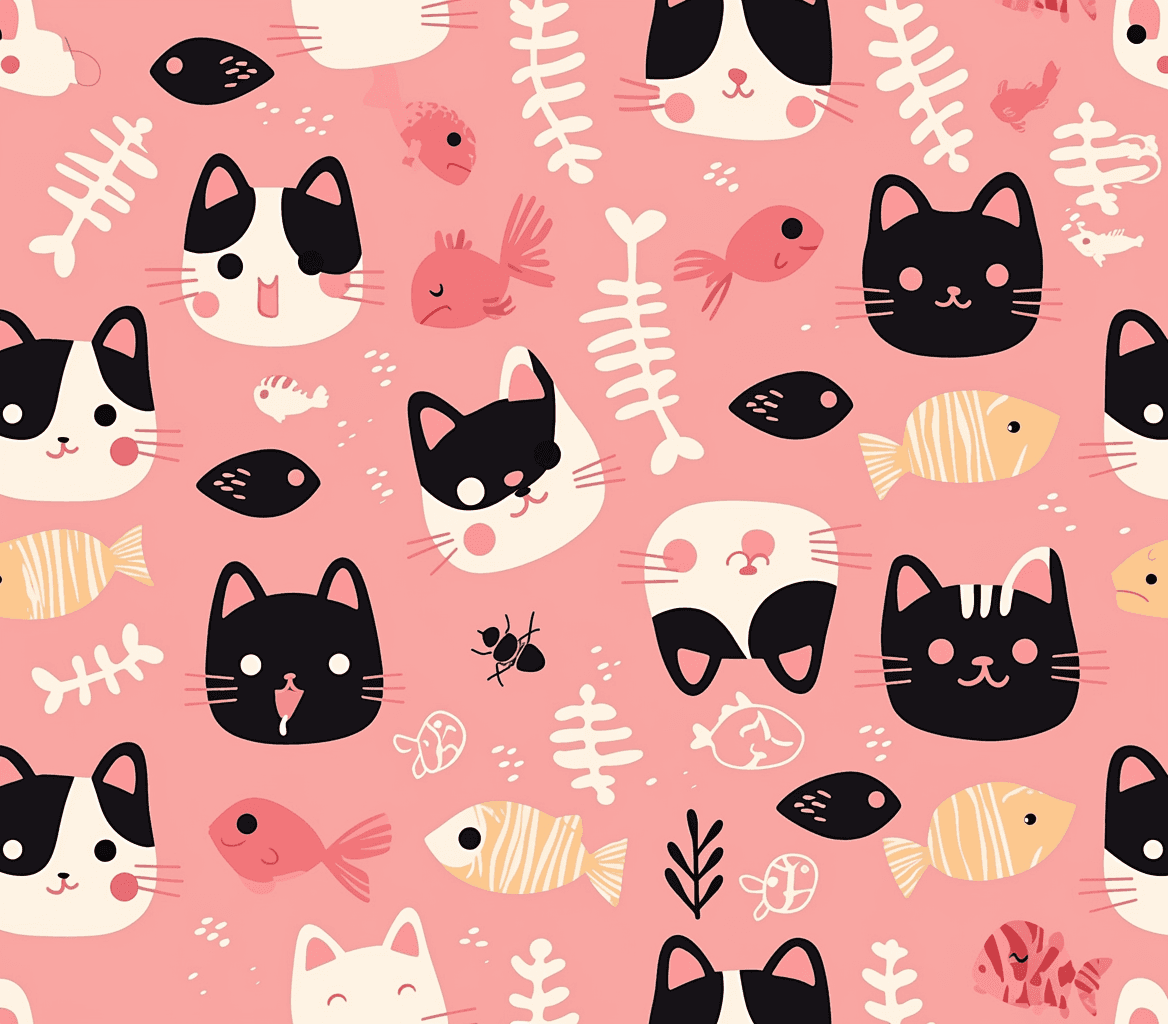 Cat 271 original repeating artwork