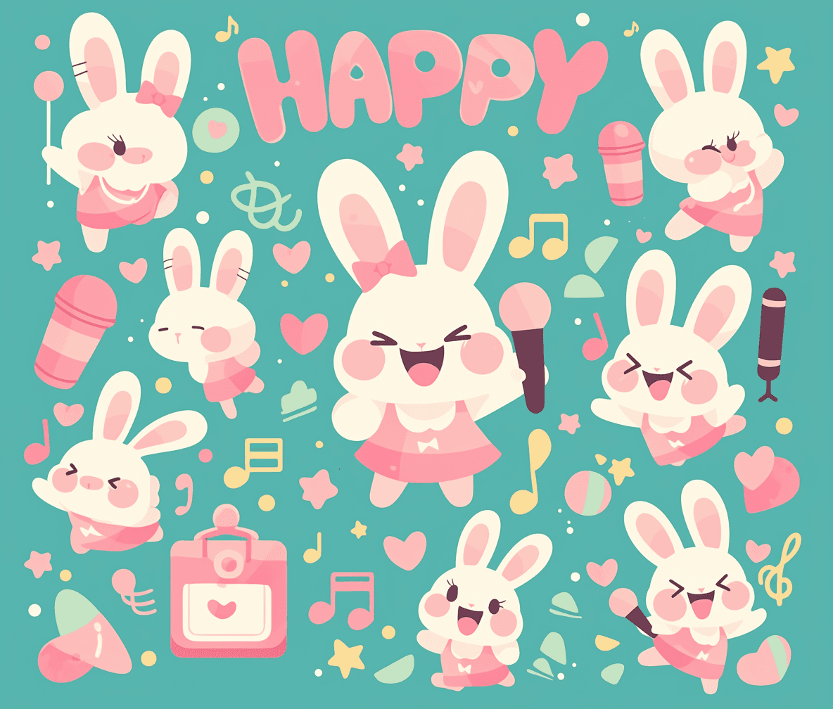 Bunny 222 original repeating artwork