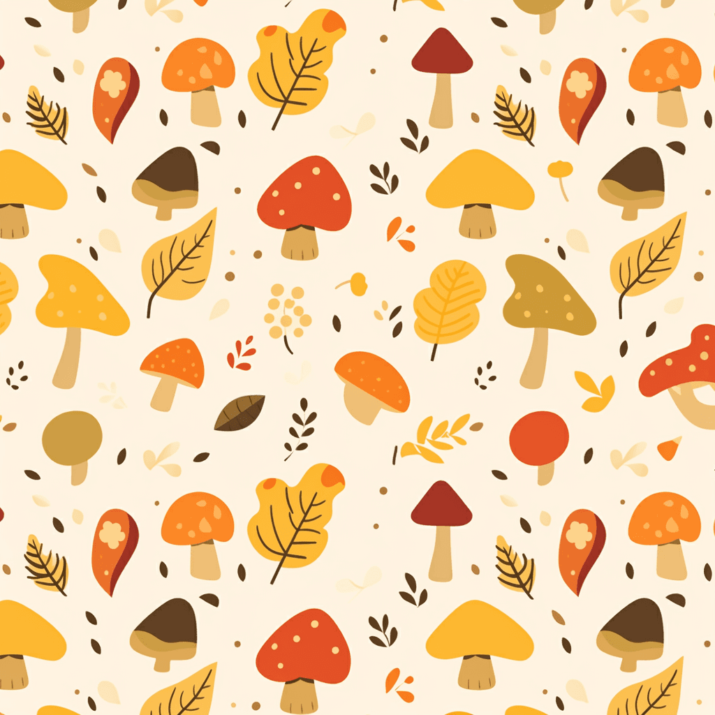 Mushroom Bop original repeating artwork