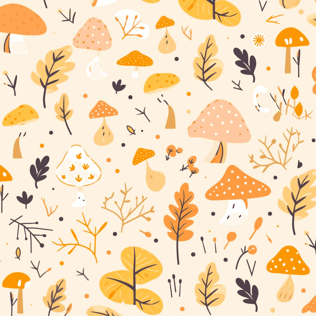 Mushroom Pop original repeating artwork