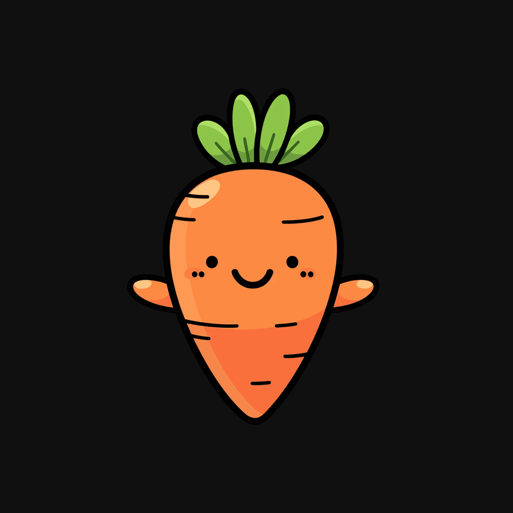 Carrot Rhythm original repeating artwork