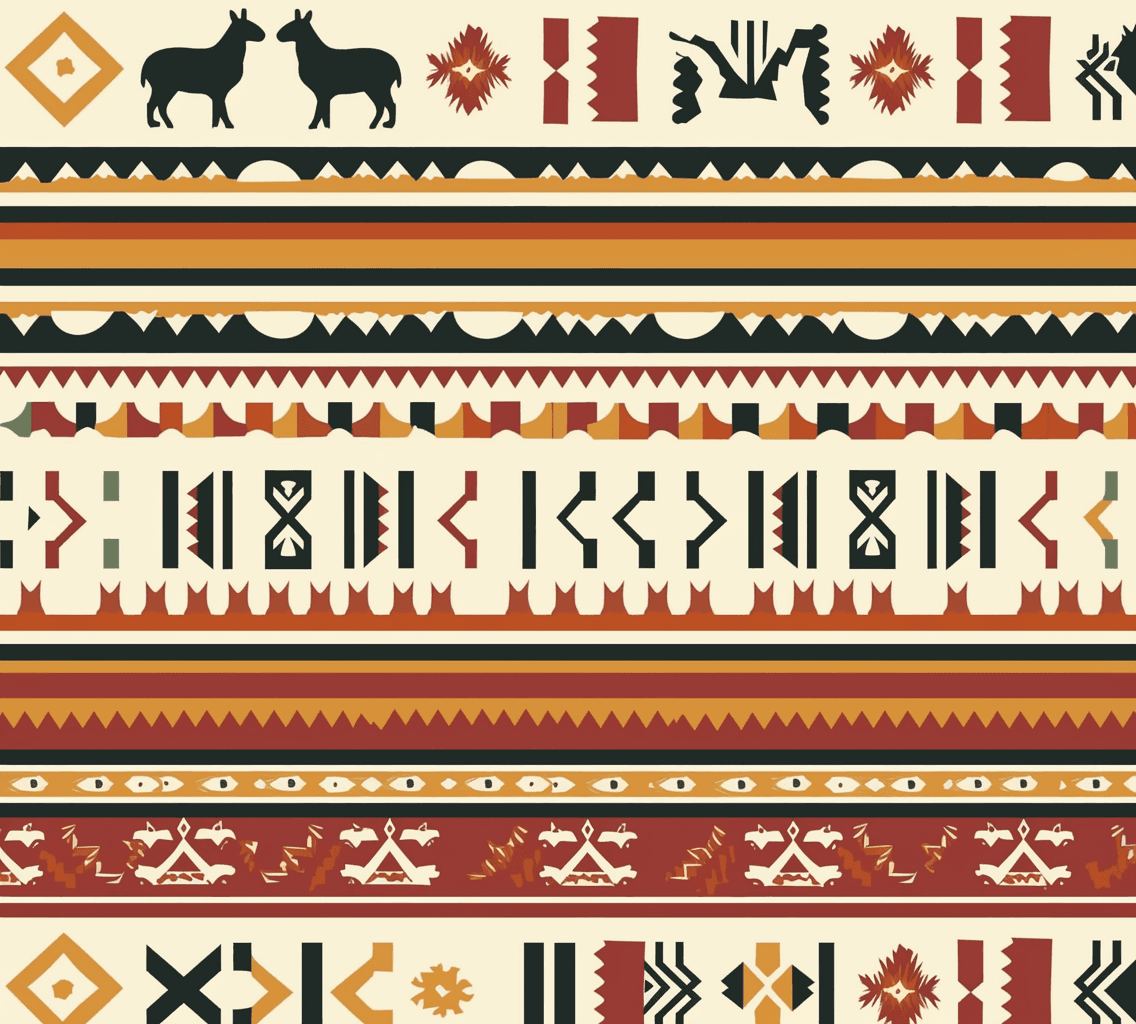 Boho Pals original repeating artwork