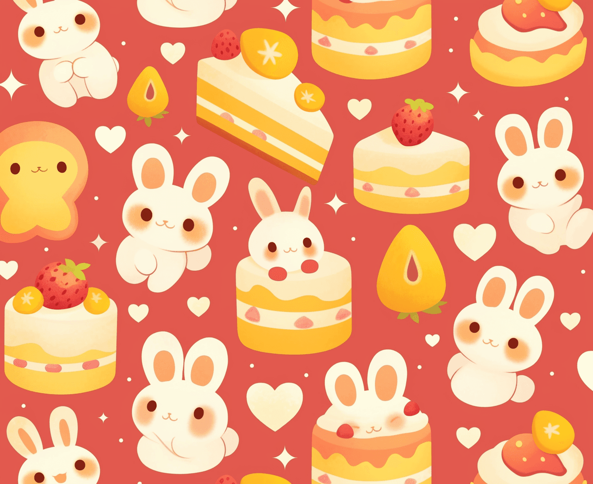 Bunny Shine On original repeating artwork