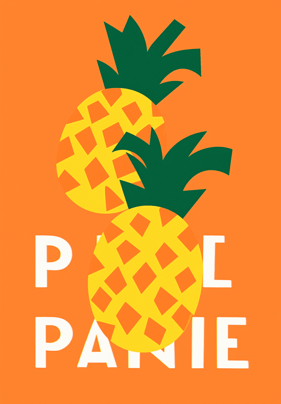 Pineapple Carnival original repeating artwork