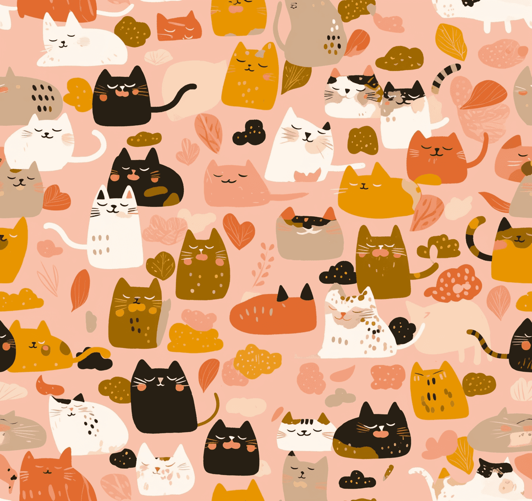 Cat 270 original repeating artwork
