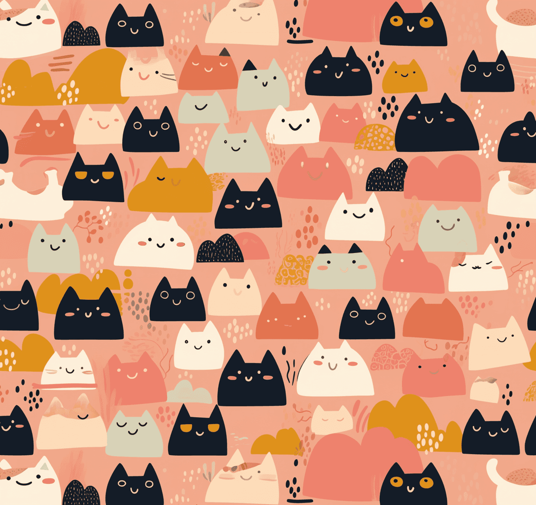 Cat 255 original repeating artwork