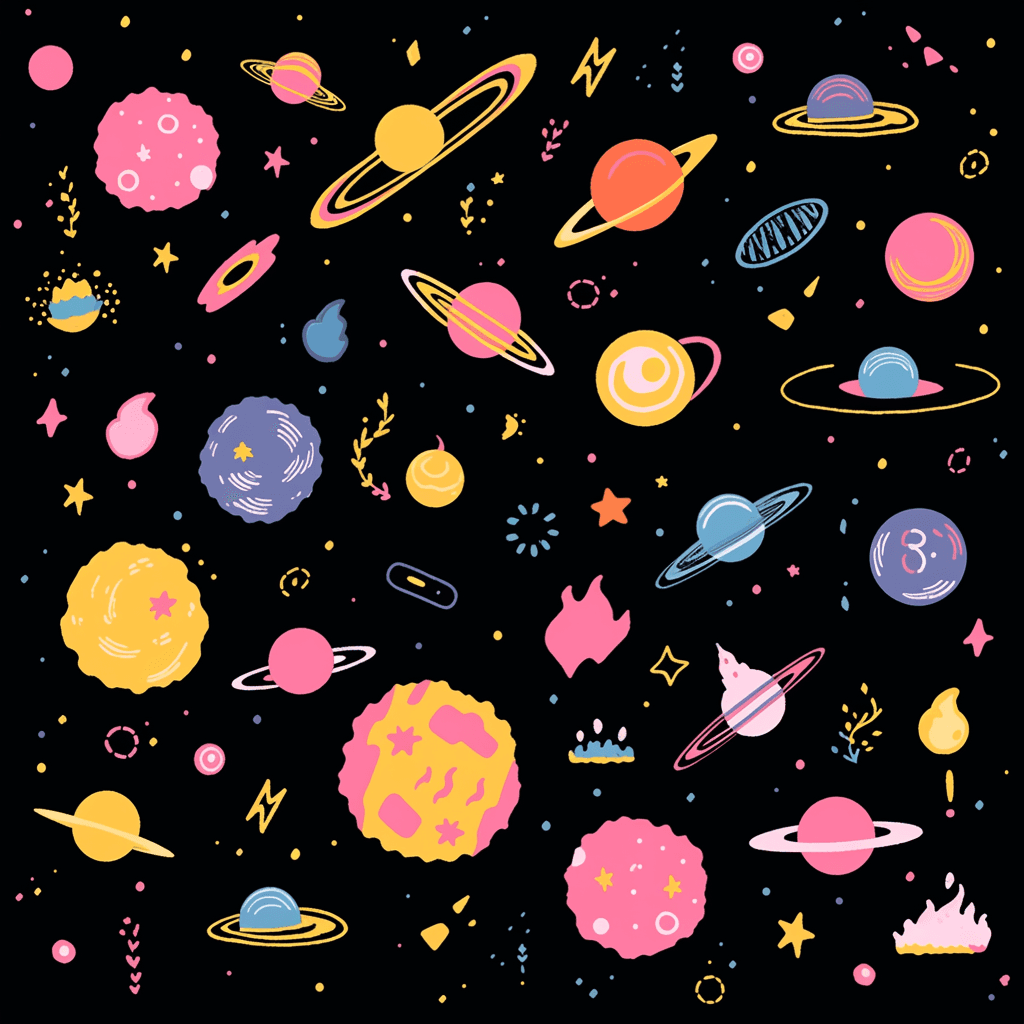 Planet Ivory original repeating artwork