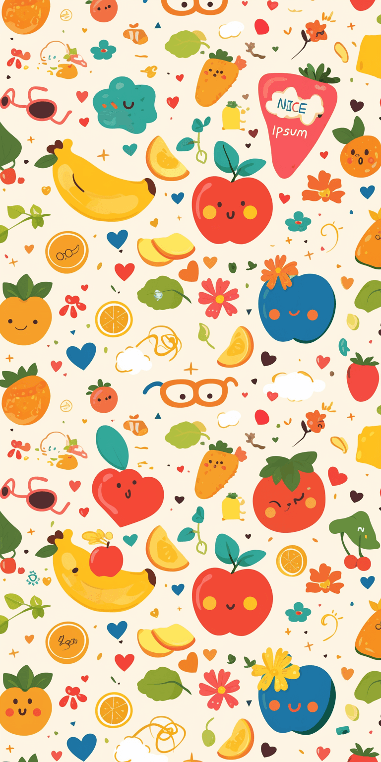 Fruit Grow original repeating artwork