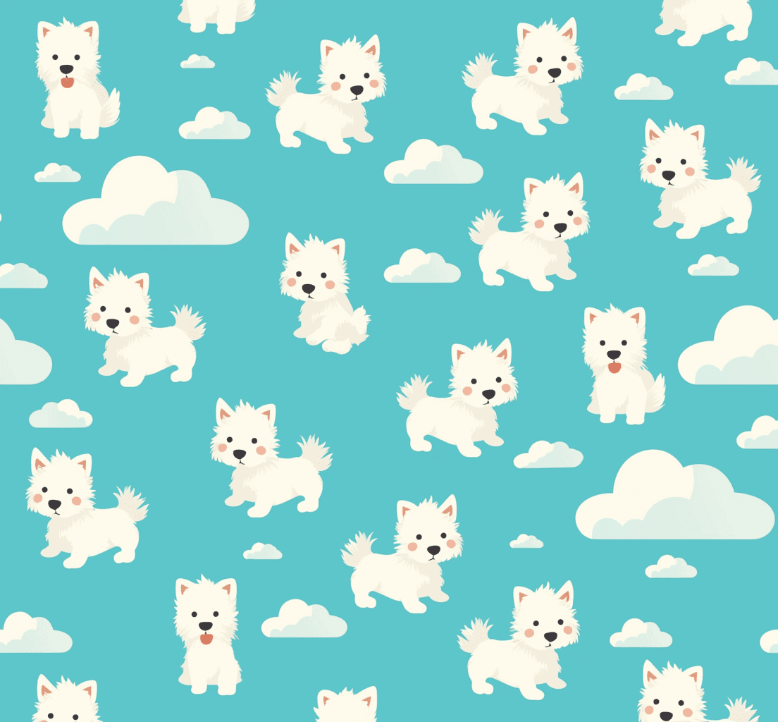 Dog Loop original repeating artwork