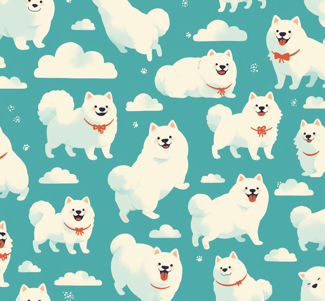 Dog Flip original repeating artwork