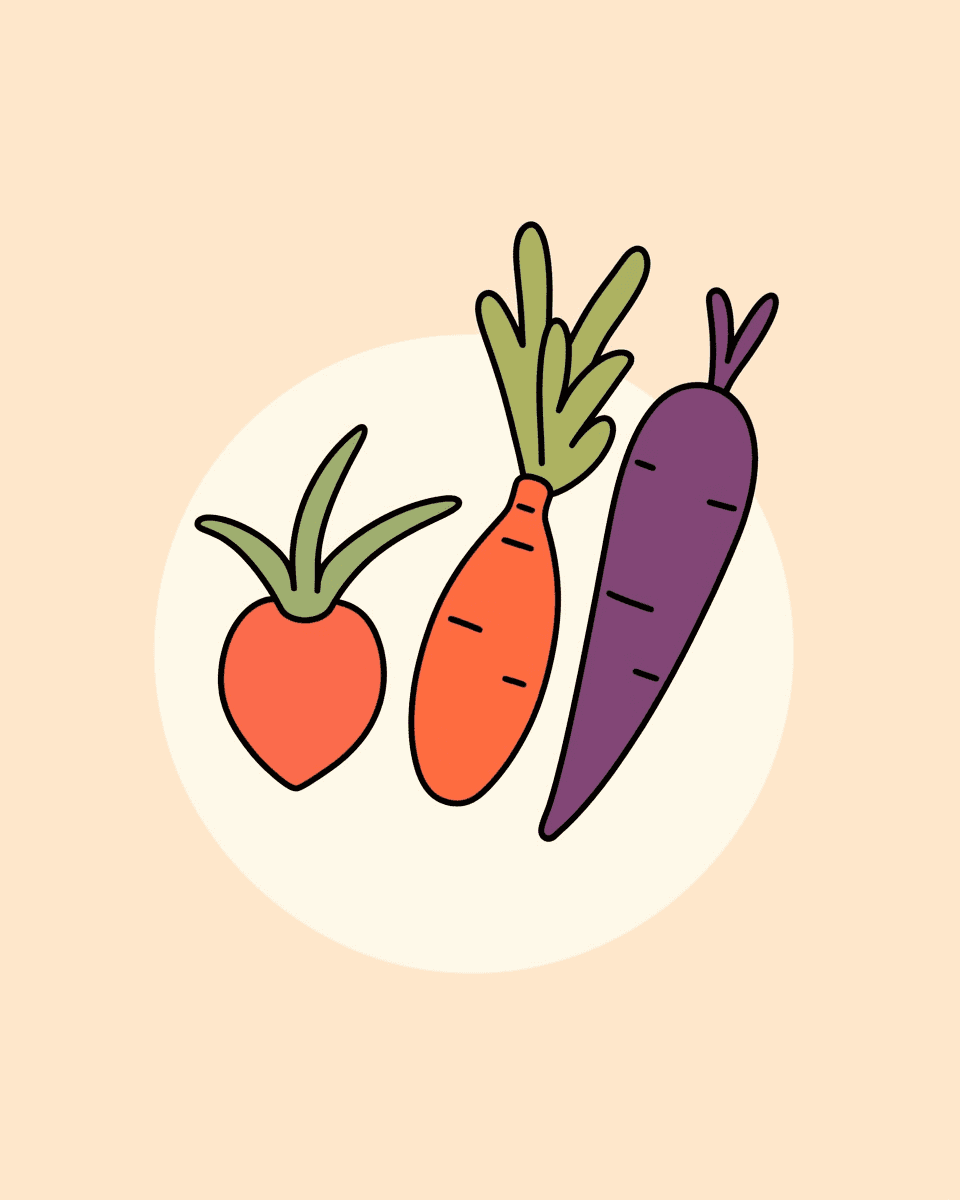 Veggies Flip original repeating artwork